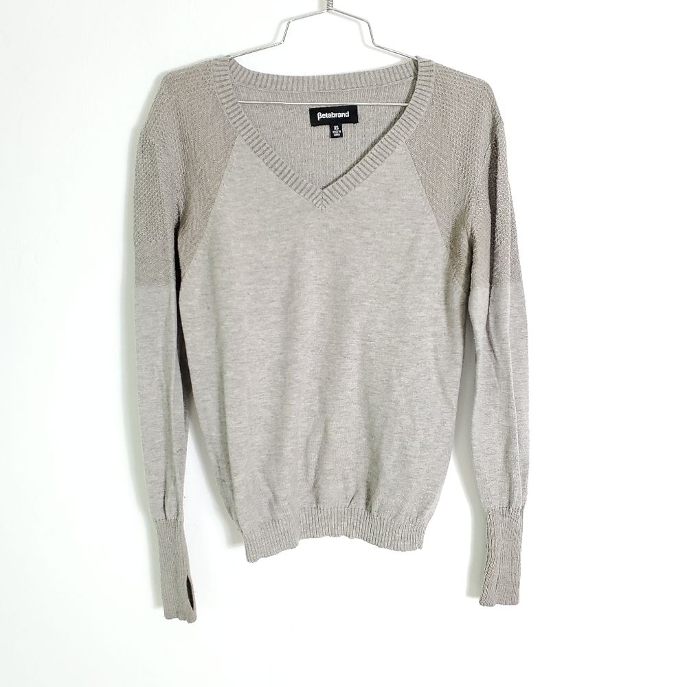 Betabrand Silver Shield Gray Sweater - Picture 2 of 8